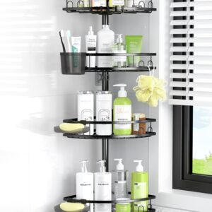 Standing Corner Shower Caddy - Rustproof Bathroom Shower Stand Shelf