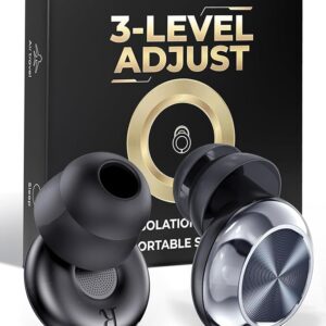 ARROX Adjustable Ear Plugs for Sleeping, 3 Noise Relief Modes (13-45 dB), Double-Layer Ultra-Soft Silicone Earplugs, Reusable Ear plugs for Concerts, Deep Focus, Side Sleepers & Travel